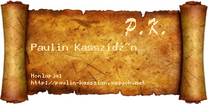 Paulin Kasszián névjegykártya